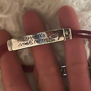 Brighton bracelet end leather red, bran new